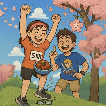 01. 慢充派对开张! 一起脚踩烂眼镜跑完5km吃红烧肉玩塞尔达识破假樱花!