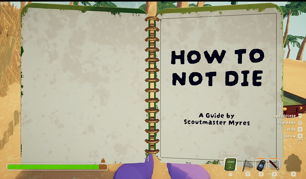 玩法教程做成了生存手册的样子