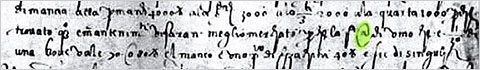 The @ symbol used in 1536 in a letter from an Italian merchant: via MoMA.jpeg