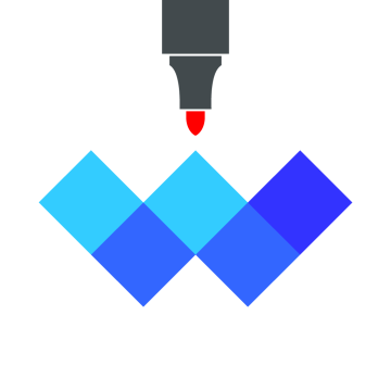 Whiteboard App 「白板，ホワイトボード」 logo
