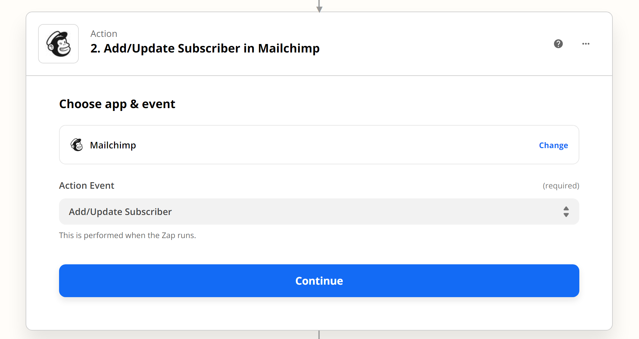 Add/Update subscriber in Mailchimp