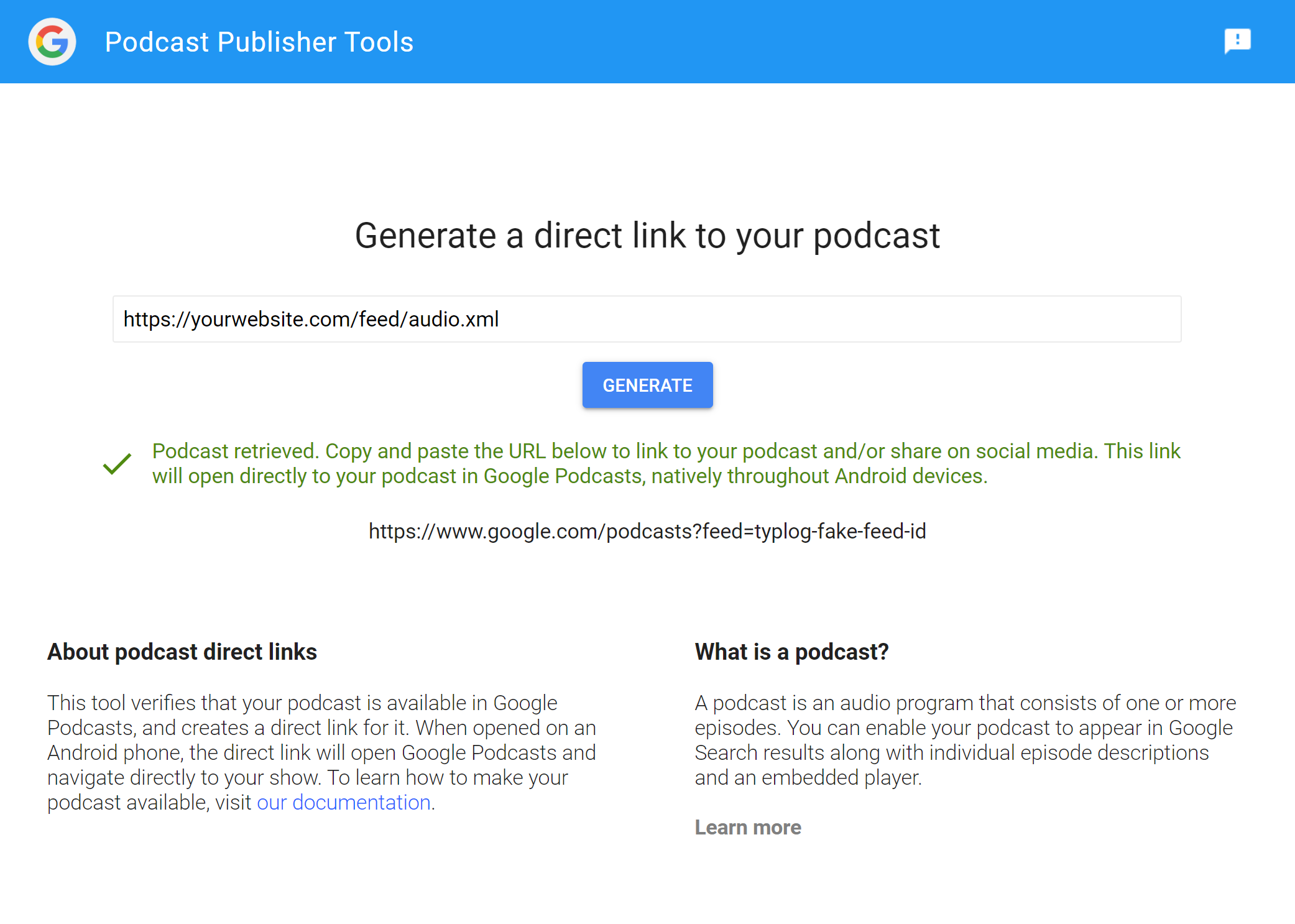 Podcast Publisher Tool