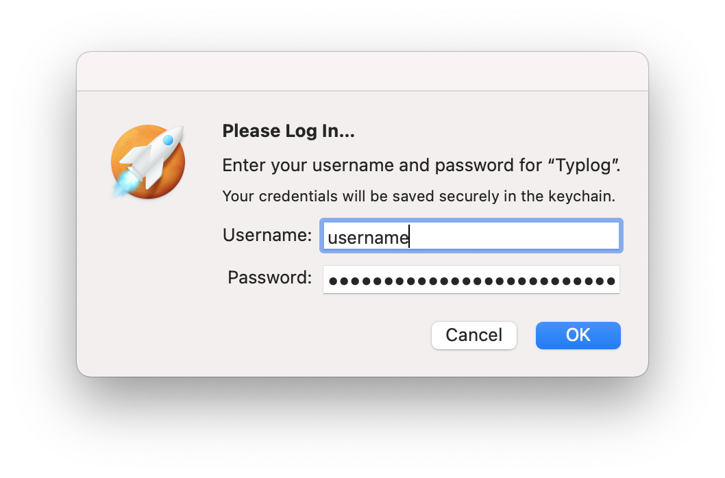Fill username and password