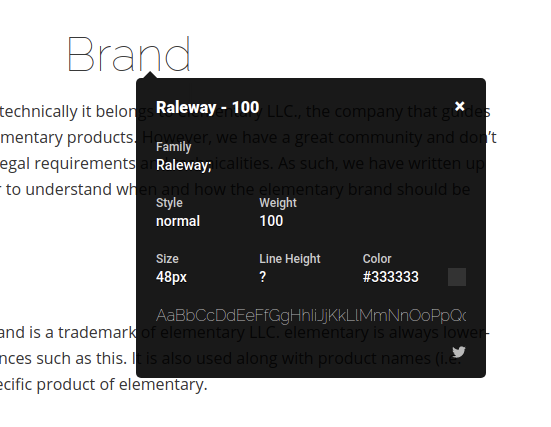 elementary网站标题所用字体为Raleway image.png