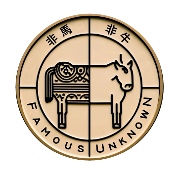非马非牛（Famous Unknown） logo