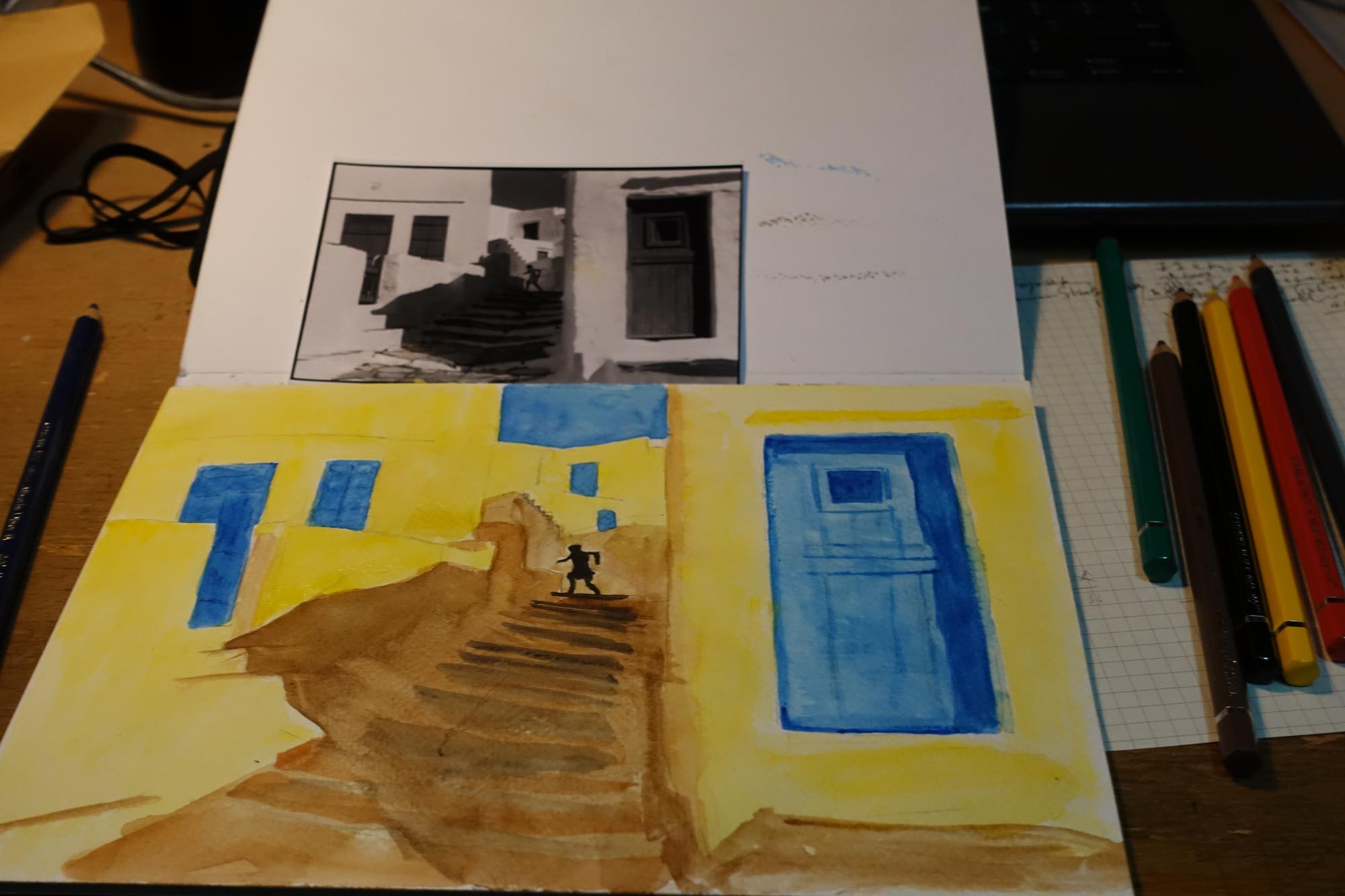 根据 Henri Cartier-Bresson 的一张照片（希腊，1961.）