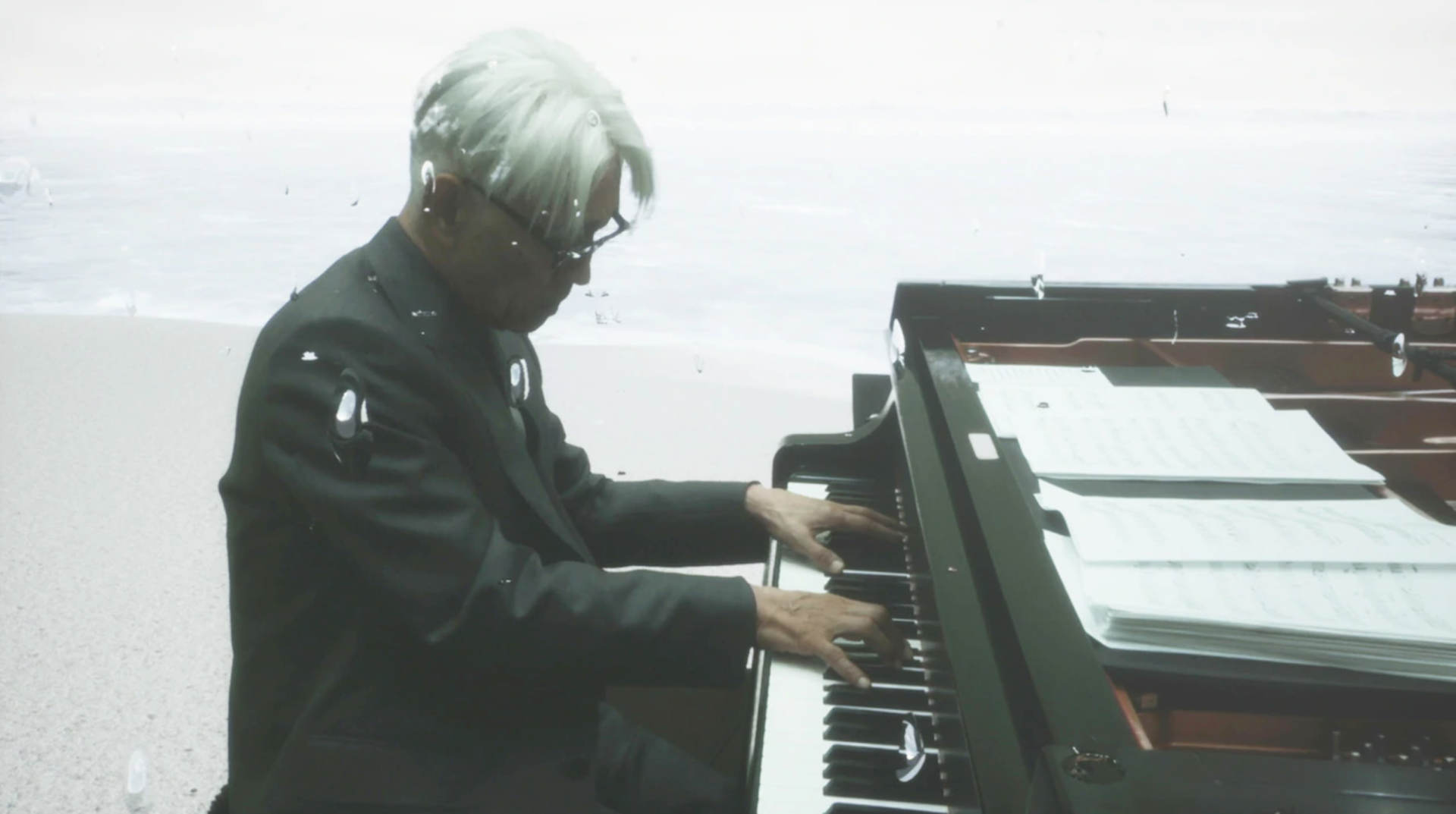 Ryuichi Sakamoto Playing the Piano