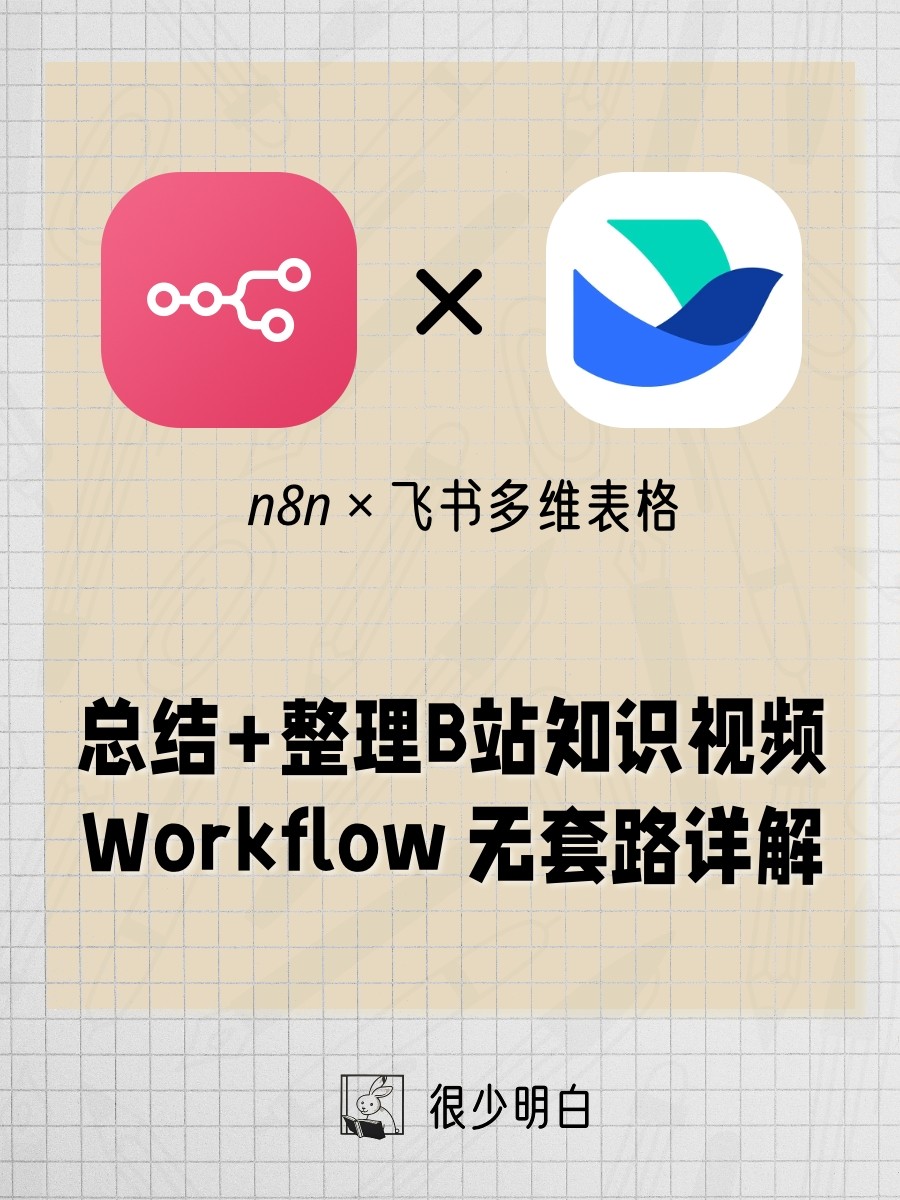 一个自动音频转写 + 总结 + 整理 B 站视频的 n8n workflow cover