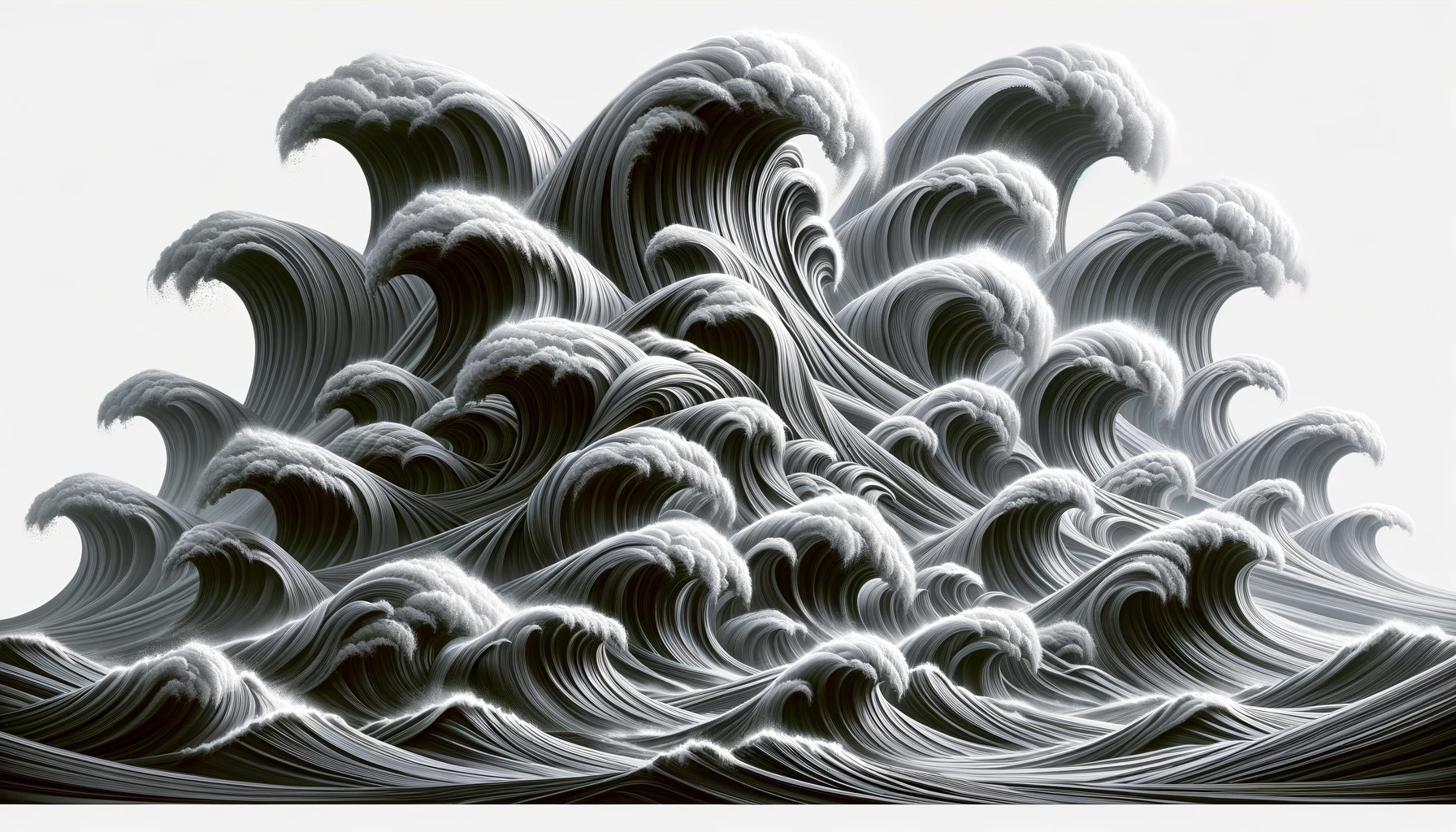 DALL·E 2024-01-09 00.17.32 - A powerful and dynamic seascape, featuring towering, layered waves crashing and intertwining. The waves are depicted in great detail, showing the move.jpg