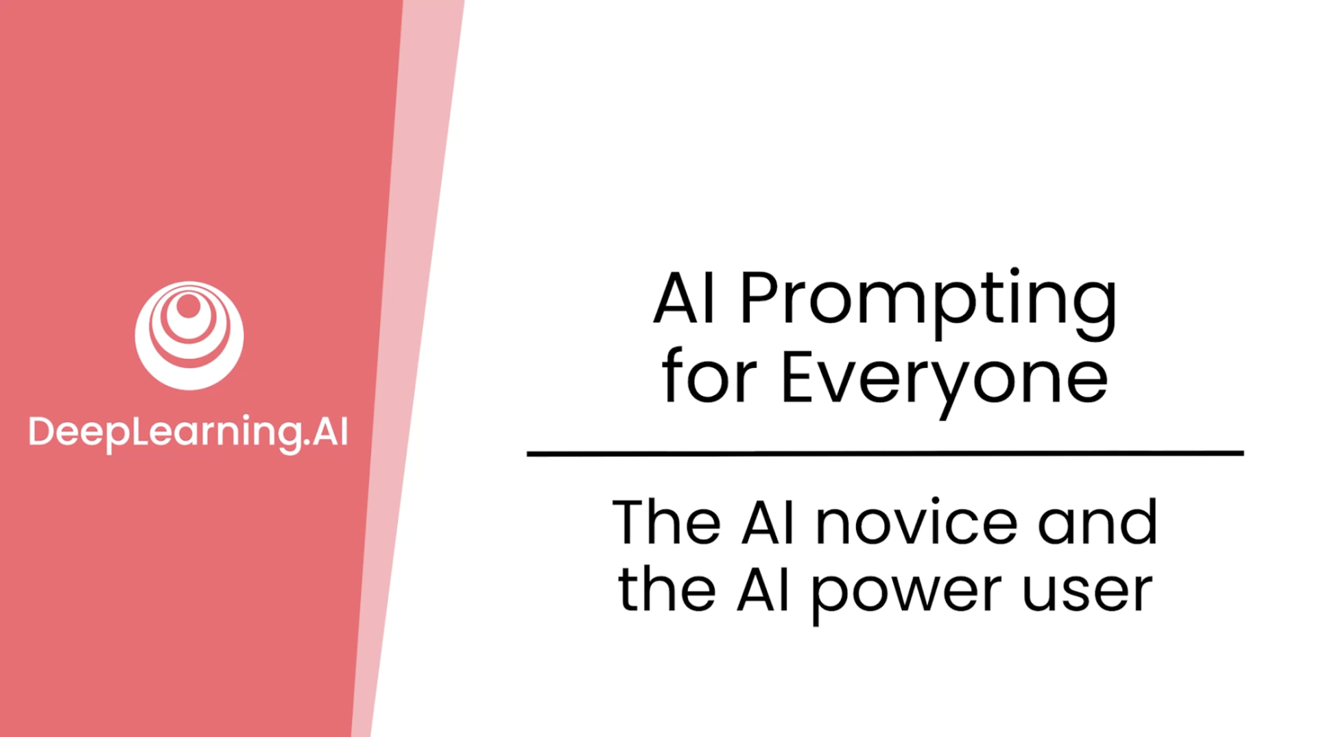 开放课程推荐 「面向所有人的 AI 提示词技巧」 cover